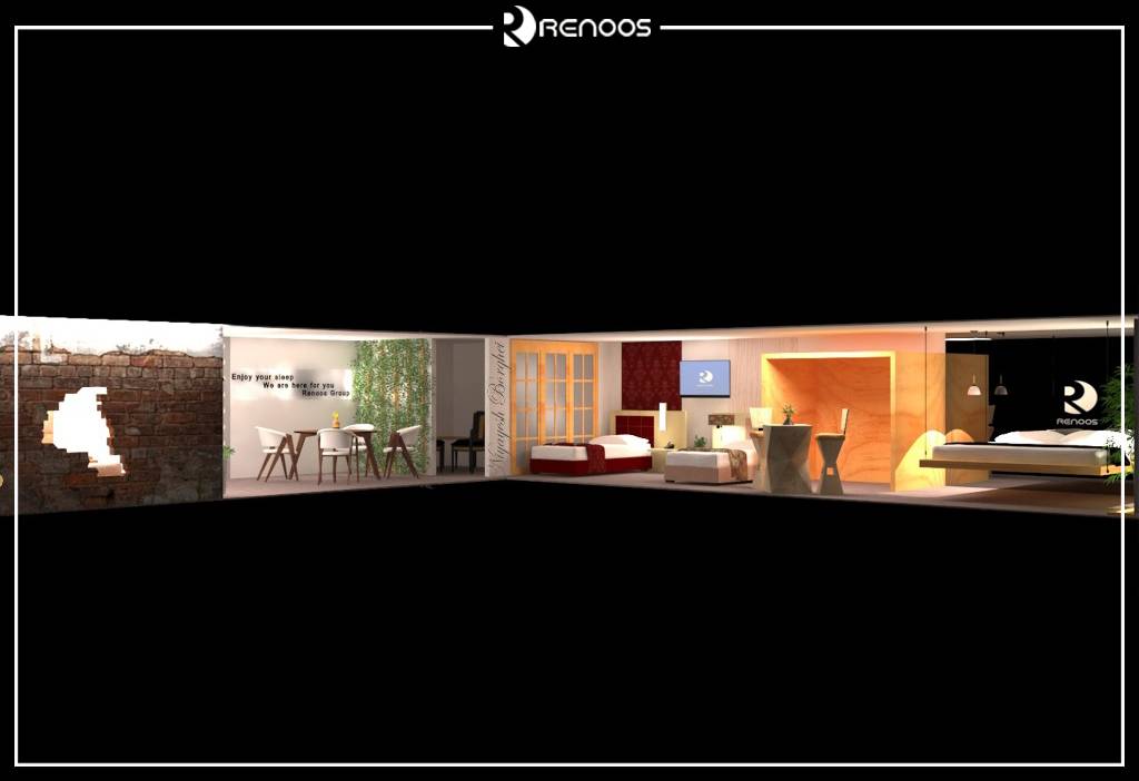 طراحی غرفه تجهیزات هتلی رنوس در نمایشگاه بین المللی تجهیزات هتلی تهران بهمن 1398